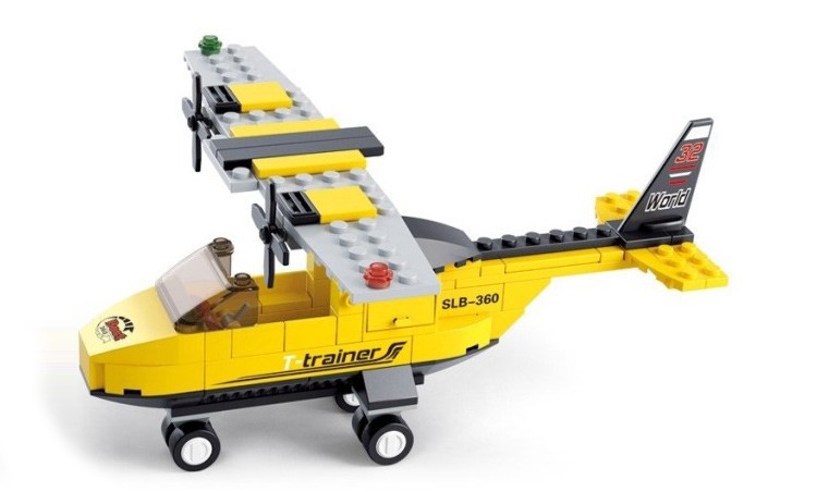 Building bricks small plane with pilot toy - Image 2